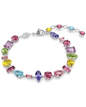 Swarovski Pulsera gema, tallas mixtas, multicolor, baño de rodio - Rosa