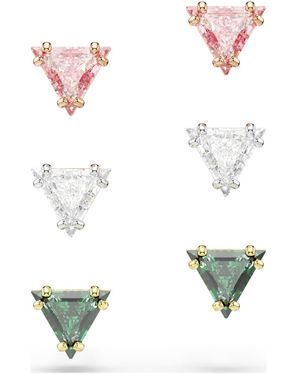 Swarovski Stilla Stud Earrings - White