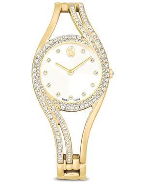 Swarovski Reloj hyperbola bangle, fabricado en suiza, brazalete de metal, tono dorado, acabado tono oro - Metálico