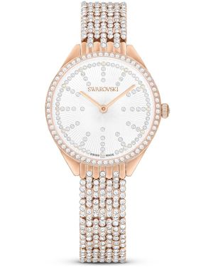Swarovski Orologio attract, fabbricato in svizzera, bracciale di metallo, tono oro rosa, finitura in tono oro rosa - Metallizzato