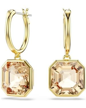Swarovski Orecchini pendenti millenia, taglio squadrato, caramello, placcato color oro - Metallizzato
