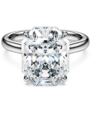 Swarovski Anello solitario eternity, diamanti creati in laboratorio 6 ct tw, forma ottagonale, oro - Blu