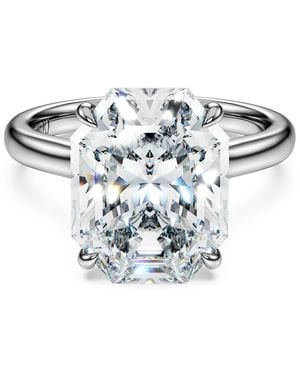 Swarovski Anello solitario eternity, diamanti creati in laboratorio 6 ct tw, forma ottagonale, oro - Blu