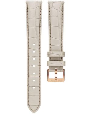 Swarovski Correa de reloj, 16 mm (0,63") de ancho, piel con costura - Gris
