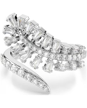 Swarovski Vienna offener ring, verschiedene schliffe, feder - Mettallic