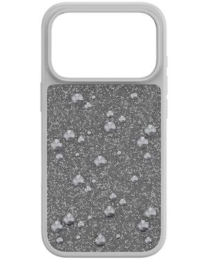 Swarovski Custodia per smartphone high, cristalli flat back, iphone® 17 pro, tono argentato - Grigio