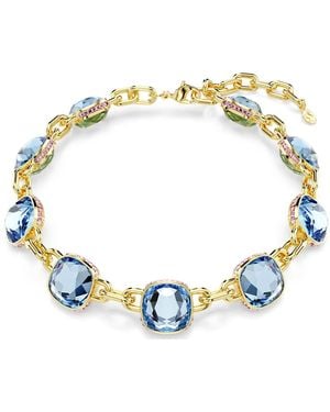 Swarovski Collana tennis chroma, taglio cushion - Blu