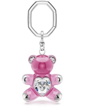 Swarovski Teddy Portachiavi Rodio lucido Rosa