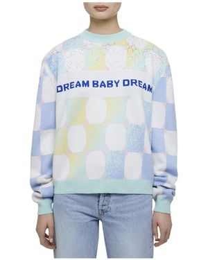 Swarovski Liberal Youth Ministry, Gradient Checker Sweater - Blue