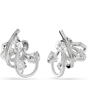Swarovski Orecchino ear cuff hyperbola, statement, taglio misto - Metallizzato
