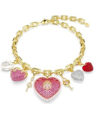 Swarovski Idyllia Heart Key Charm Necklace - Metallic