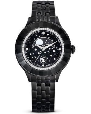 Swarovski Octea Moon Watch, Swiss Made, Moon, Metal Bracelet, Finish - Black