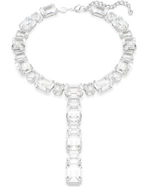 Swarovski Collana millenia, taglio misto, bianca, placcato rodio - Metallizzato