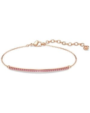 Swarovski Only Bracelet, Round Cut, 18K Rose Finish - White