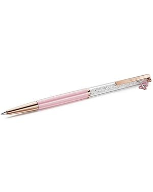 Swarovski Crystalline Ballpoint Pen, Teddy, Lacquered, Rose-Tone Plated - Pink