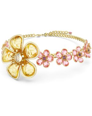 Swarovski Gargantilla florere, flor - Metálico