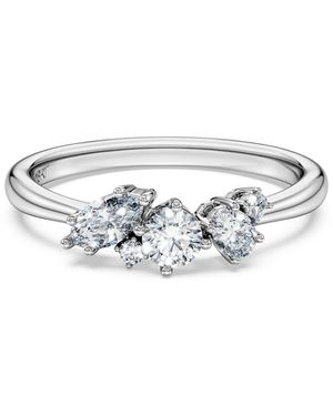 Swarovski Anillo galaxy, diamantes creados en laboratorio (peso total de 0,41 quilates), formas mixtas, plata de ley - Metálico