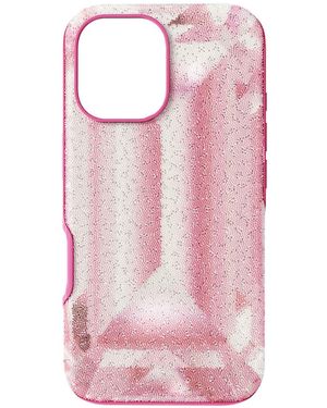 Swarovski Étui pour smartphone high, motif imprimé cristal, iphone® 16 - Rose