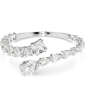 Swarovski Matrix Mixed Cuts Crystal Bangle - Metallic