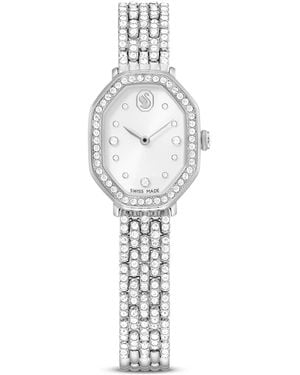 Swarovski Dextera Octagon Watch, Swiss Made, Metal Bracelet, Stainless Steel - White