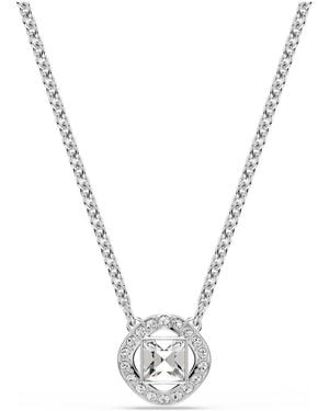 Swarovski Una Angelic Pendant, Mixed Cuts, Rhodium Plated - Metallic
