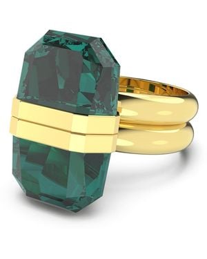 Swarovski Lucent Ring, Magnetic Closure, -Tone Plated - Green
