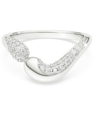 Swarovski Classica offener ring, rundschliff - Mettallic