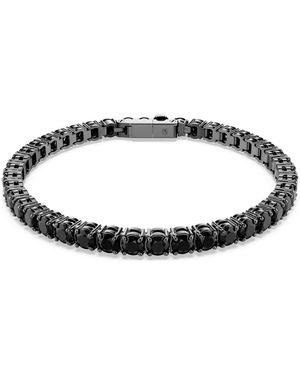 Swarovski Matrix tennis armband, rundschliff - Schwarz