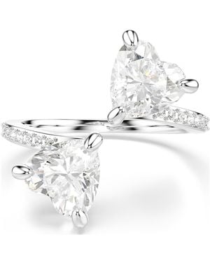 Swarovski Mesmera offener ring, herzschliff, pavé - Weiß