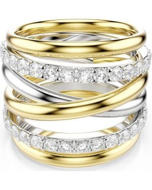 Swarovski Hyperbola cocktailring, rundschliff - Mettallic