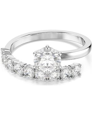 Swarovski Matrix offener ring, rundschliff - Mettallic