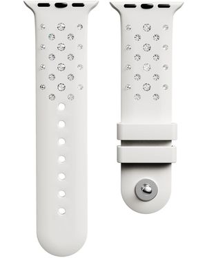 Swarovski Correa de reloj, silicona con pespunte - Blanco