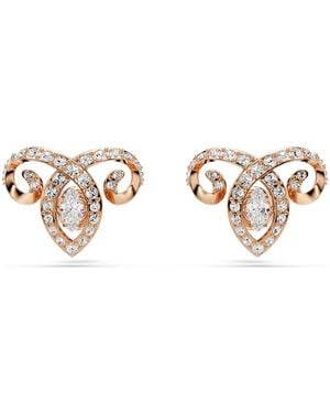 Swarovski Chinese Zodiac Stud Earrings, Mixed Cuts, 18K Rose Finish - Metallic