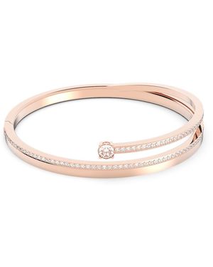 Swarovski Fresh Bangle, Round Cut, 18K Rose Finish - White