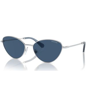 Swarovski Gafas de sol, forma de ojo de gato, sk7014, azules