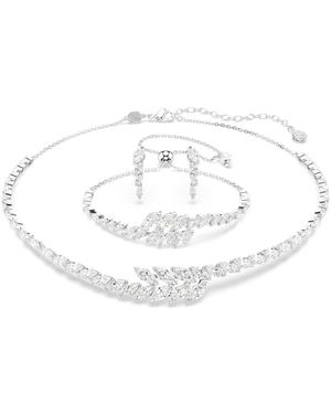 Swarovski Set Mesmera, Set (3) Taglio Marquise, Placcato Rodio - Bianco