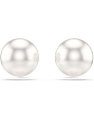 Swarovski Orecchini a lobo matrix, crystal pearl, bianchi, placcato rodio - Bianco