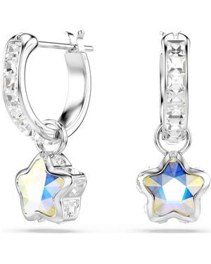 Swarovski Chroma drop-ohrhänger, verschiedene schliffe, stern - Blau
