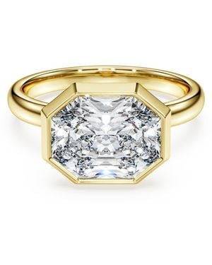 Swarovski Anello con castone eternity, diamanti creati in laboratorio 3,0 ct tw, forma ottagonale, oro giallo 18 k - Metallizzato