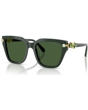 Swarovski Sonnenbrille, quadratische form - Grün