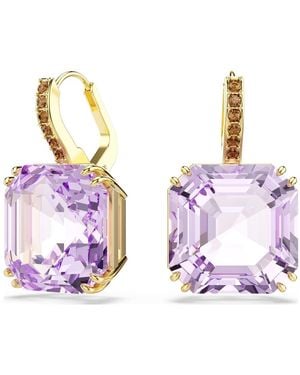 Swarovski Millenia drop-ohrhänger, kissenschliff - Lila