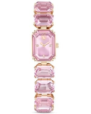 Swarovski Uhr, armband im oktagon-schliff - Pink