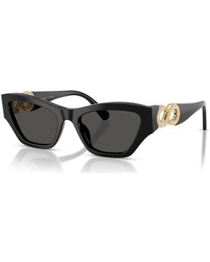 Swarovski Gafas de sol, forma de ojo de gato, sk6076, negras - Negro