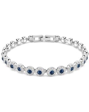 Swarovski Pulsera tennis una angelic, talla redonda - Azul