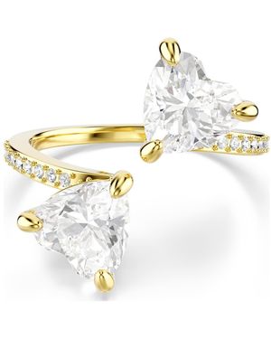 Swarovski Anello aperto mesmera attract, taglio heart, pavé, cuore - Bianco