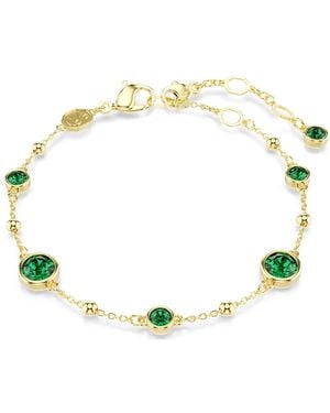 Swarovski Imber Bracelet, Round Cut, -Tone Plated - Green