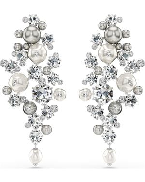 Swarovski Constella ohrringe, kristallperle, rundschliff - Mettallic