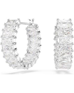 Swarovski Orecchini a cerchio matrix - Metallizzato