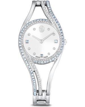 Swarovski Hyperbola armreifuhr, schweizer produktion, edelstahl - Mettallic