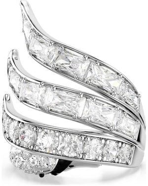 Swarovski Vienna cocktailring, verschiedene schliffe, schwan - Mettallic